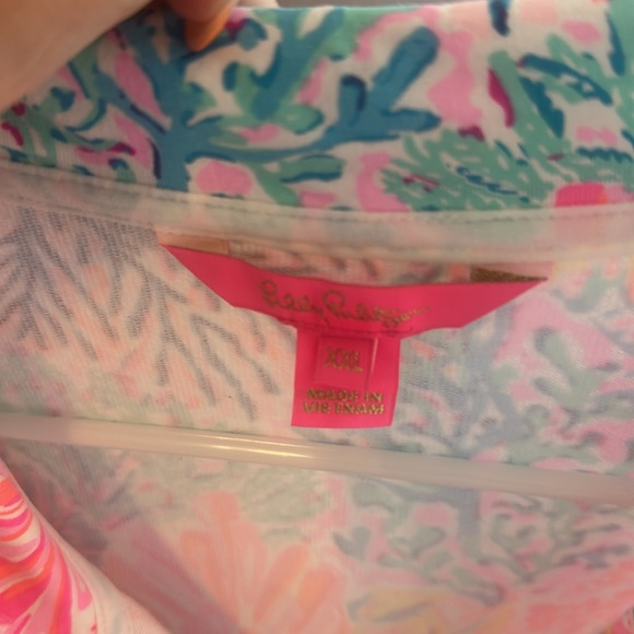 Lilly Pulitzer Leona zip up top size xxl - Picture 3 of 6